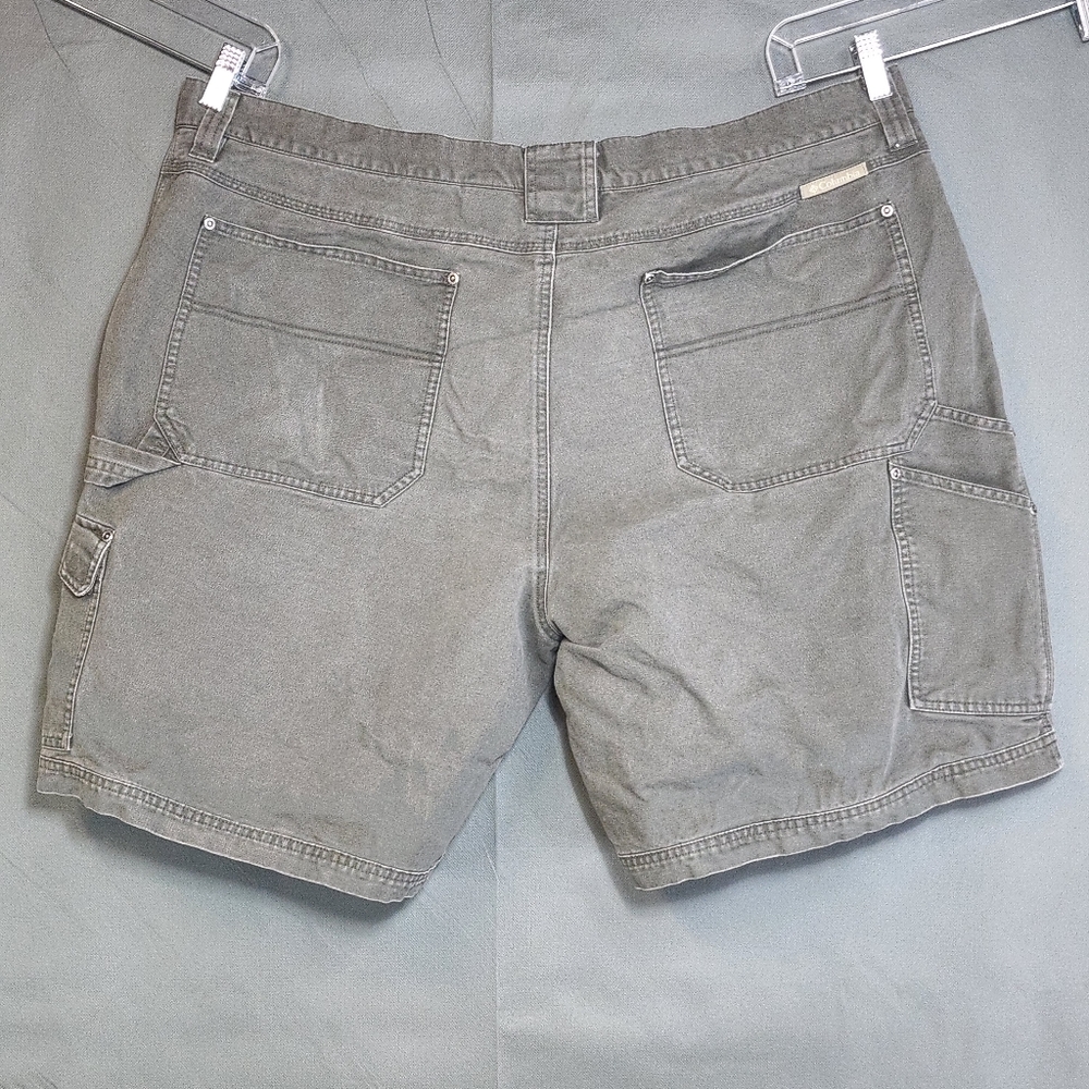 Columbia Sportswear Company Mens Cotton Flat Front Tan/Grey Cargo Shorts Size 44